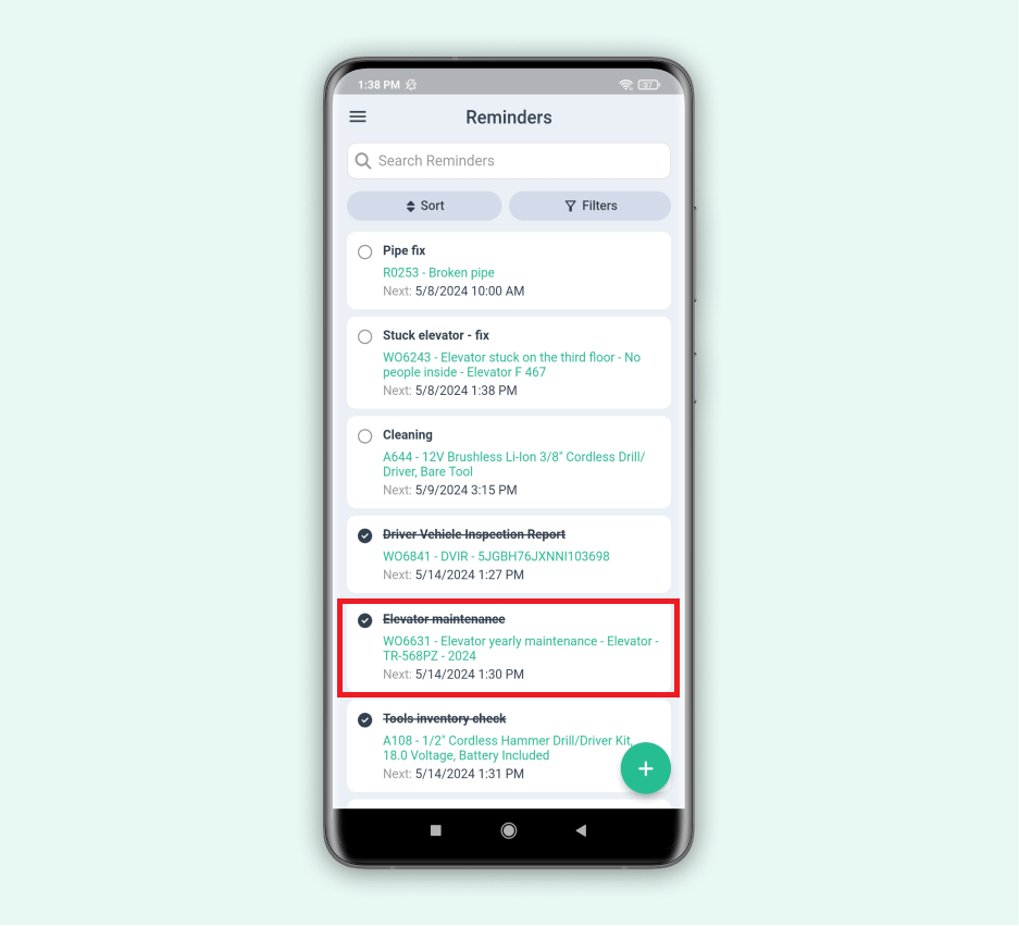 WorkTrek dashboard